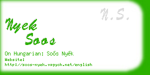 nyek soos business card